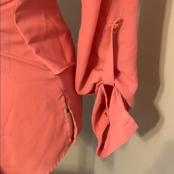Coral button down - Picture 3 of 4